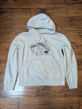 Reigning Champ Terry Lines Hoodie in Grey Size Medium